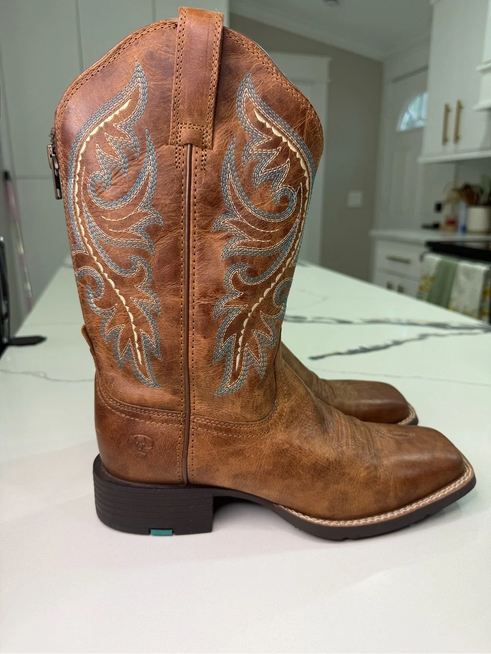 Ariat Women's Round Up Back Zip Western Boots 10044432 Desert Sand Size 7.5B